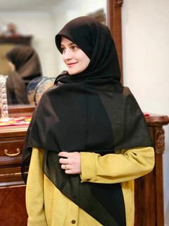 روسری نخ وال مشکی
