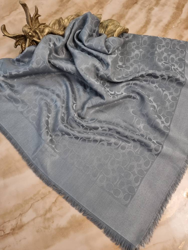 روسری کشمیر زمستانی لمه وارداتی طوسی