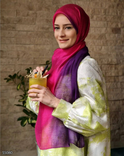 شال طیفی ویسکوز سرخابی بنفش