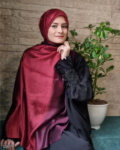 شال ویسکوز طیفی زرشکی