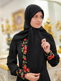 روسری اسکالر مشکی سایز ۱۲۰