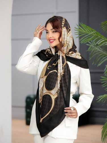 روسری نخی سیا اسکارف موکا