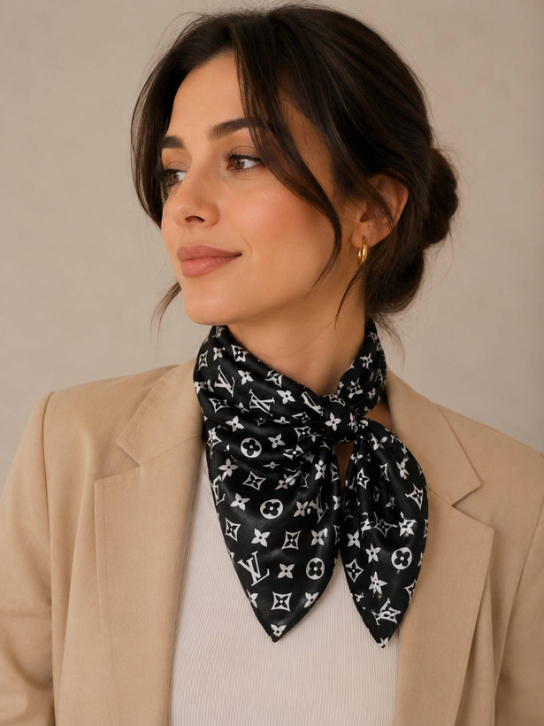 دستمال گردن مشکی ال وی