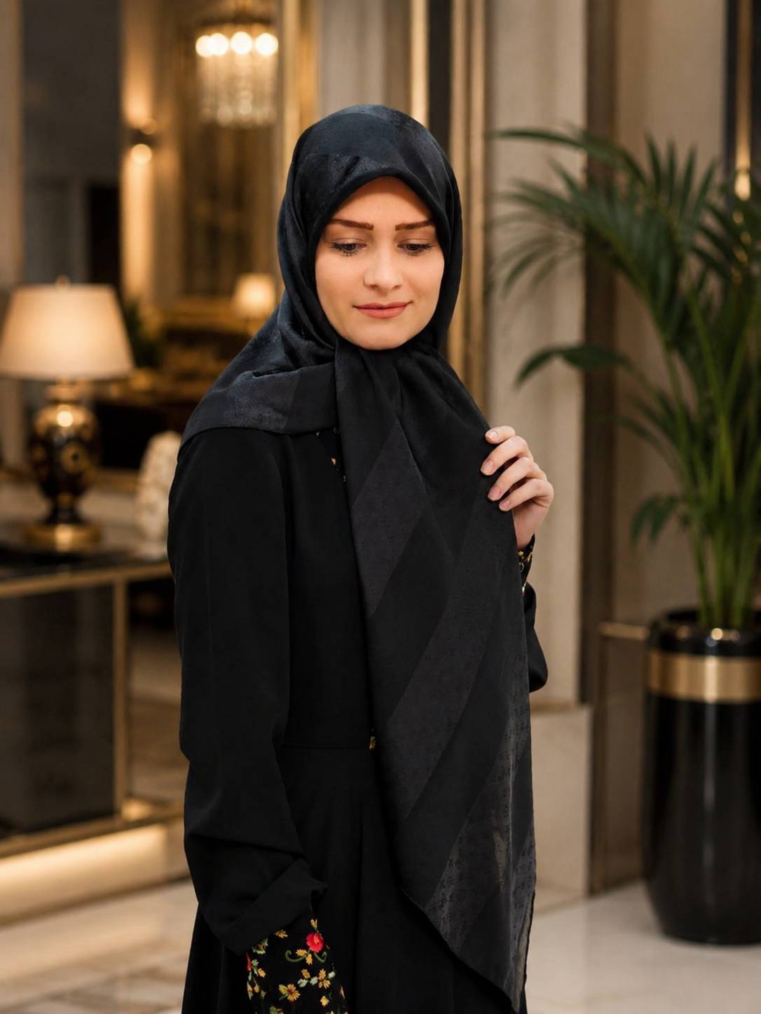 روسری سافاری مشکی ال وی