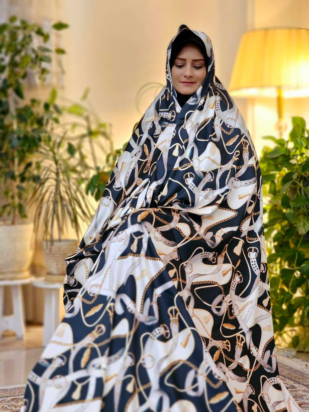 چادر یشمی کمربندی سیلک ابریشم