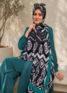 شال مشکی سبز