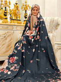 چادر مجلسی یشمی گلدار