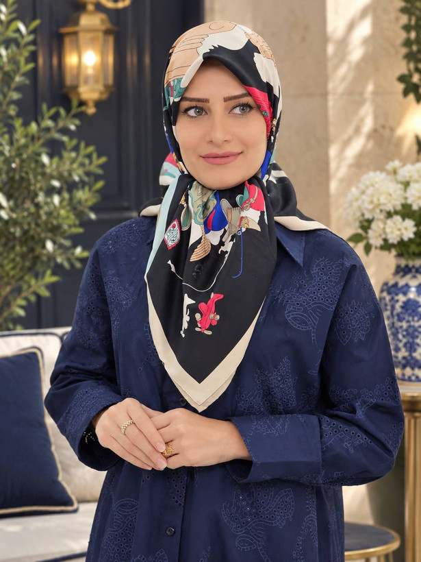 روسری ابریشم کیفیت مستر وارداتی سایز ۹۰