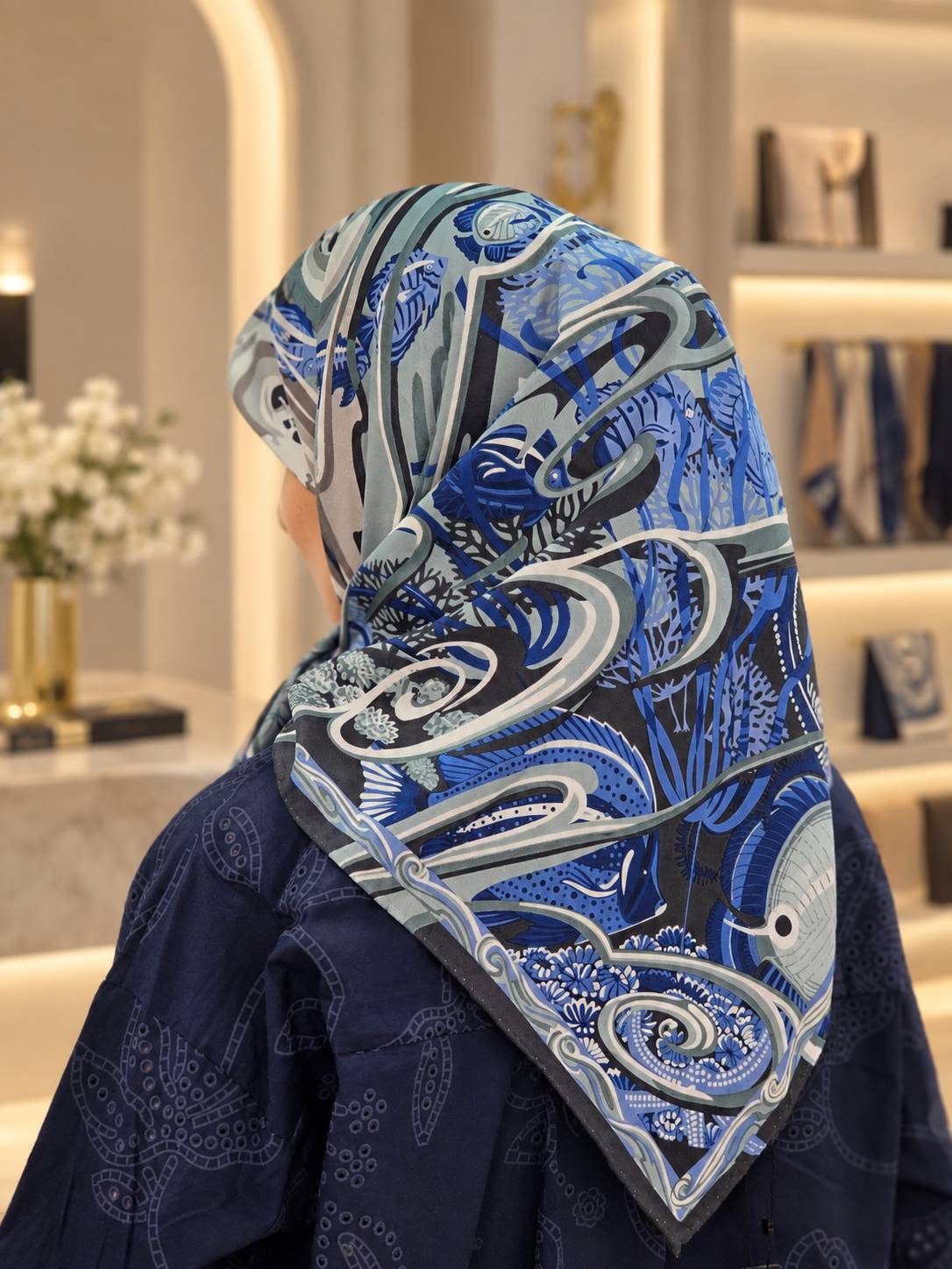 روسری ابریشم مستر سایز ۹۰ وارداتی