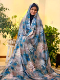 چادر مجلسی ریحانا آبی کرم