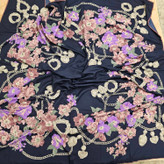 روسری ابریشم کجراه نگین دار سایز ۱۳۰