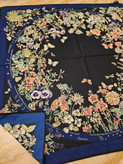 روسری ابریشم کیفیت مستر وارداتی سایز ۹۰ رنگ مشکی سرمه ای