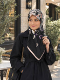 روسری ابریشم کیفیت مستر وارداتی سایز ۹۰ مشکی
